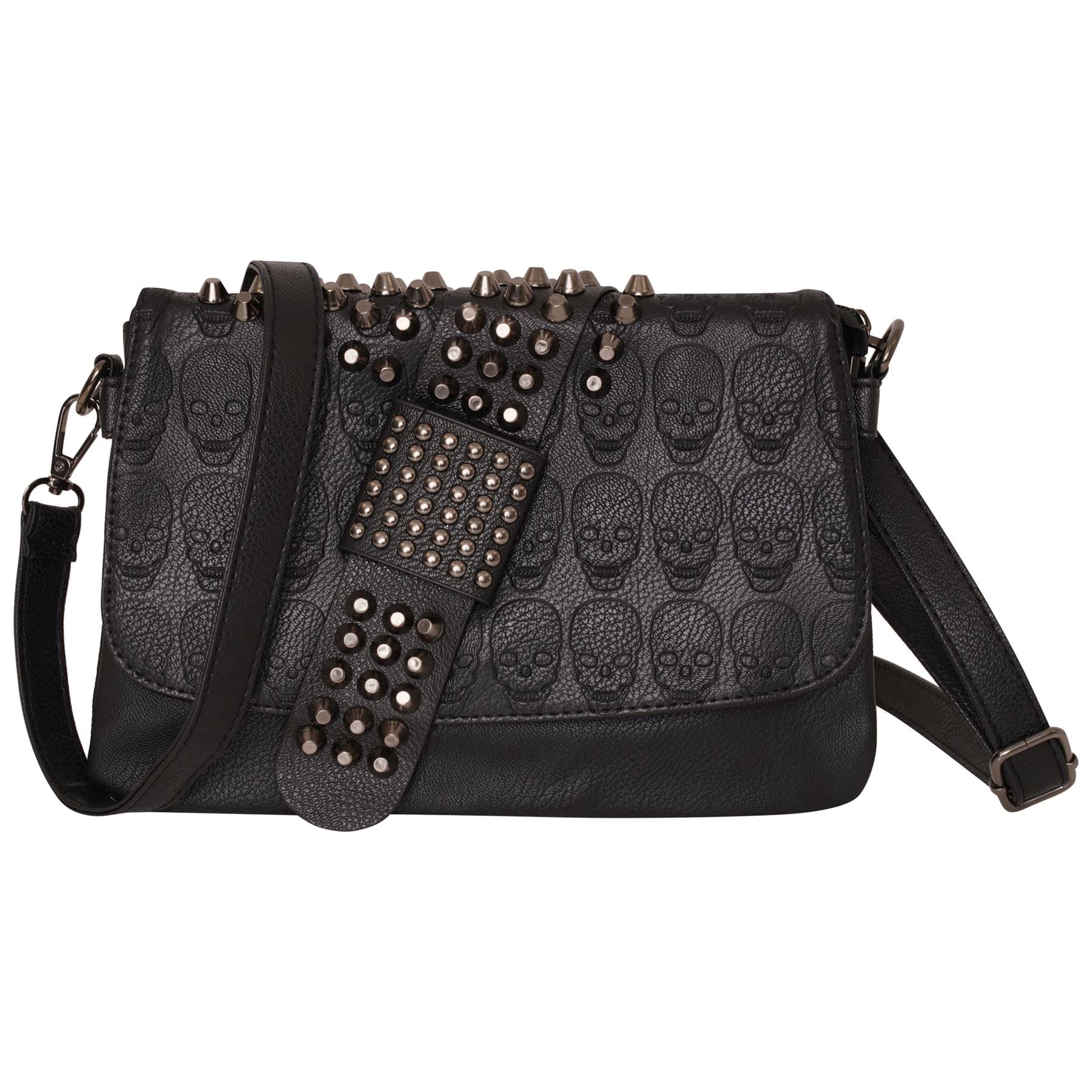 Ro Rox Crossbody Bag Ophelia Women's Studded Shoulder Punk Gothic Studs PU