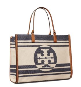 tory burch women's ella tote, royal navy