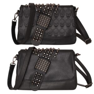 Ro Rox Crossbody Bag Ophelia Women's Studded Shoulder Punk Gothic Studs PU