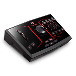 M-Game Solo USB Audio Interface Mixer for Streaming and Gaming with XLR Microphone in, Optical in, Voice FX, Sampler, Lights and Software