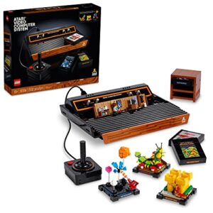 lego icons atari 2600 building set 10306 - retro video game console and gaming cartridge replicas, featuring minifigure and joystick, nostalgic 80s gift for gamers and adults