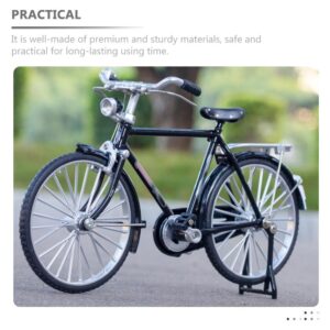 HOMSFOU Alloy Mini Bicycle with Inflator: Miniature Bike 1: 10 Bike Model Alloy Bike Miniature Bike Toy Finger Bike for Collections Bookshelf Decor