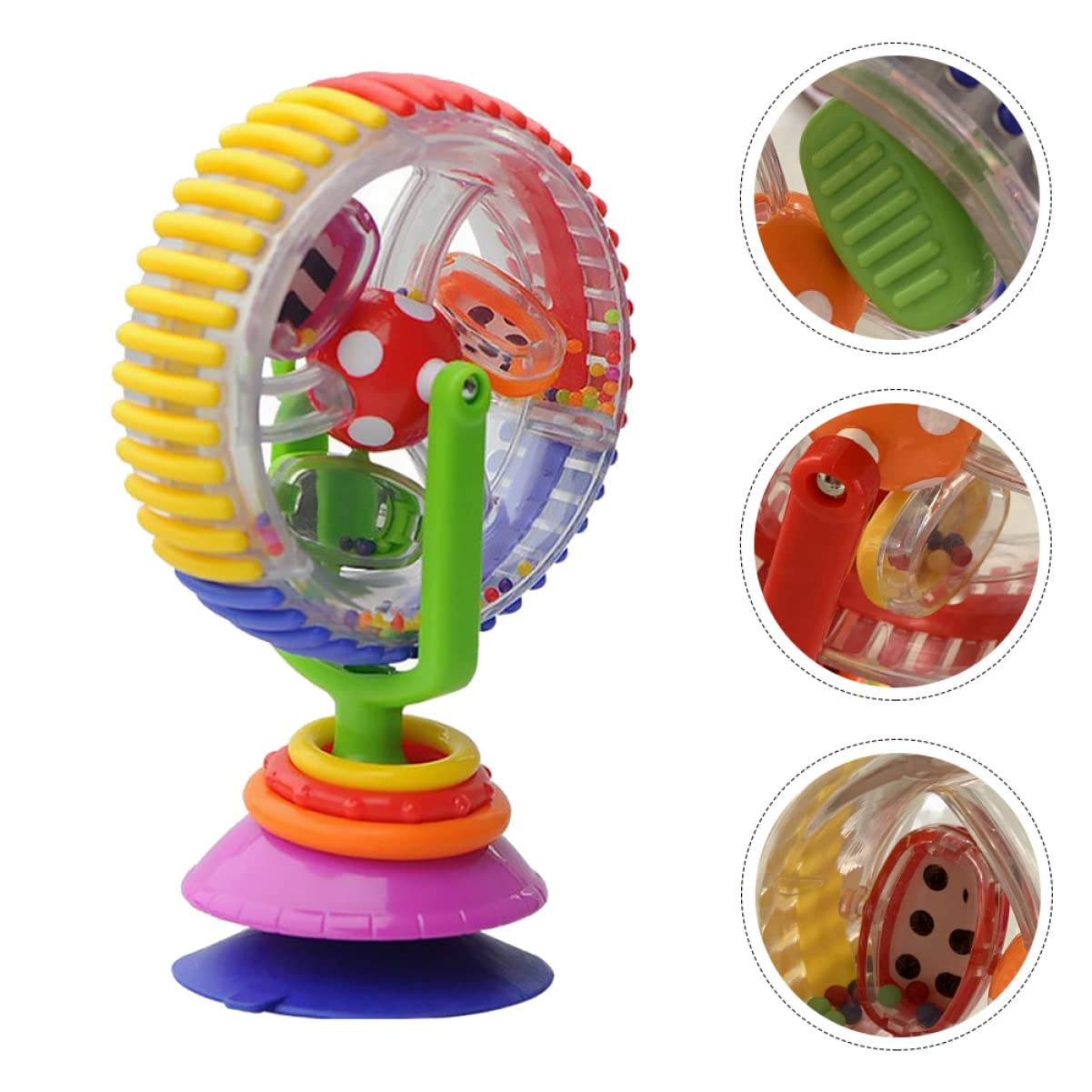 Toyvian Circus Development Ferris Wheel Baby Ferris Wheel Wind up Ferris Wheel Tray Suction: Suction Early Learning Suction