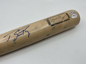 buster posey sf giants signed autograph used louisville slugger bat psa dna - autographed mlb bats