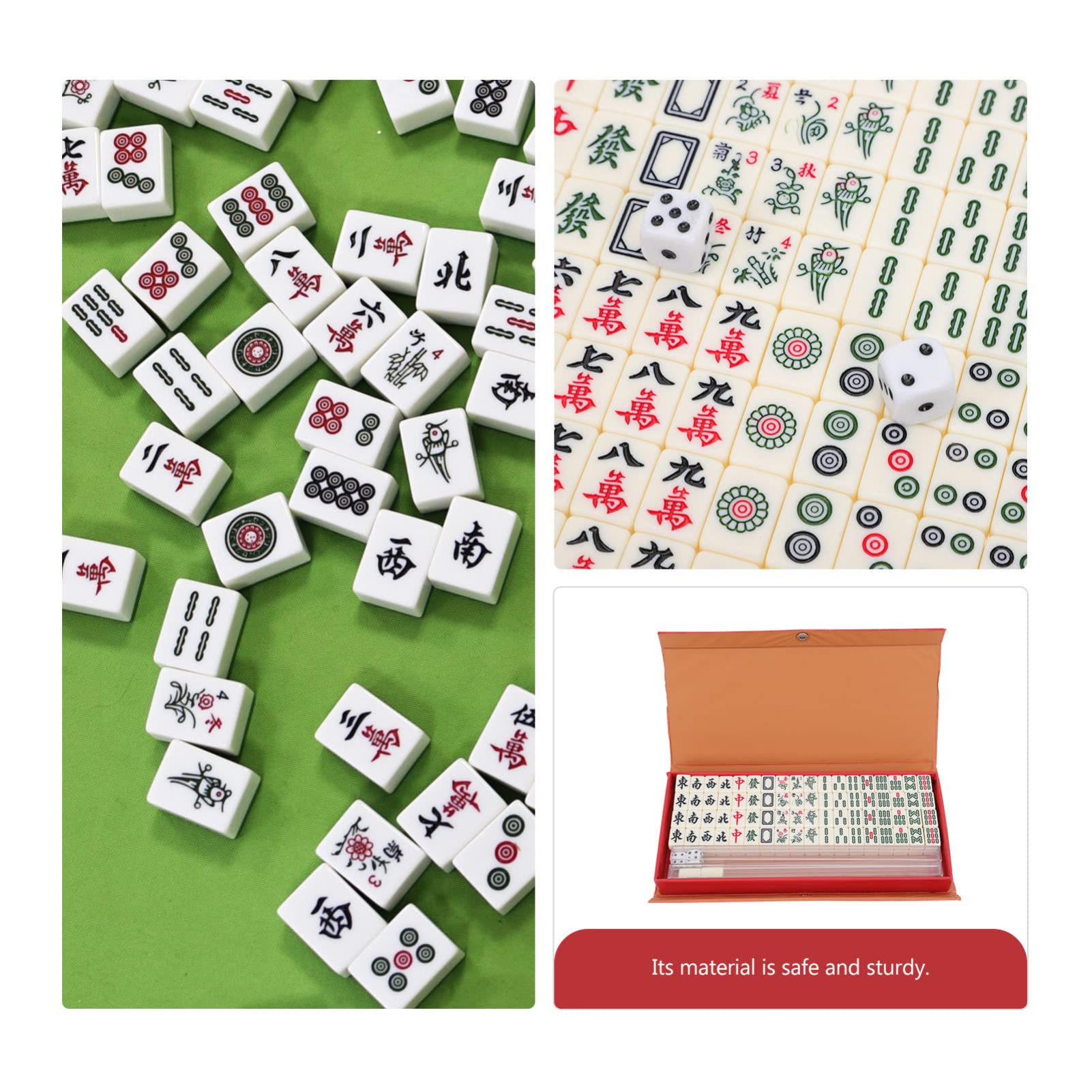 PRETYZOOM Chinese Mahjong Game Travel Mahjong Set Mahjong Board Game Mini Mahjong Travel Set Mini Mahjong Game