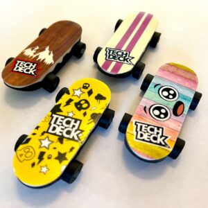 Tech Deck Bendy Boards Collectible Mini Skateboard Erasers, Rubberized Fingerboards (Set 1)