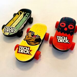 Tech Deck Bendy Boards Collectible Mini Skateboard Erasers, Rubberized Fingerboards (Set 1)