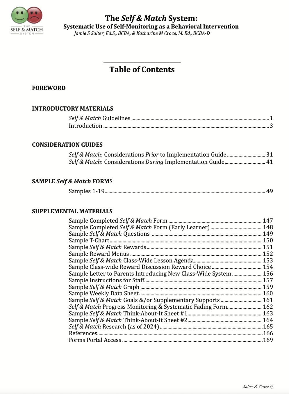 The Self & Match System: Systematic Use of Self-Monitoring as a Behavioral Intervention (With Digital Forms) 7th Edition