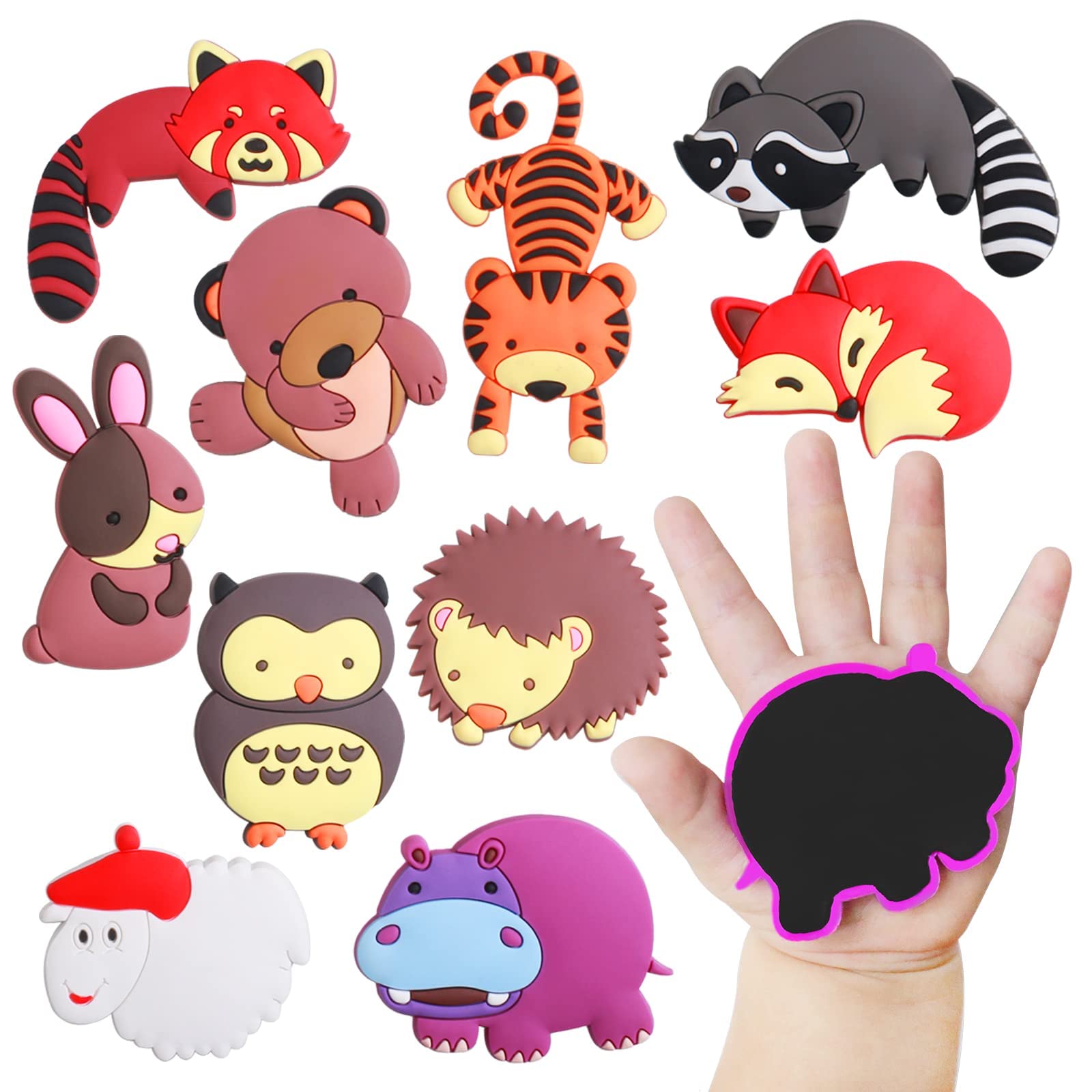 Fridge Magnets for Toddlers,Refrigerator Magnets for Kids Full Back Magnetic Rubber Kids Magnets Educational Toy Baby Magnet Gift Cute Animal Magnets