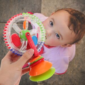 Toyvian Circus Development Ferris Wheel Baby Ferris Wheel Wind up Ferris Wheel Tray Suction: Suction Early Learning Suction