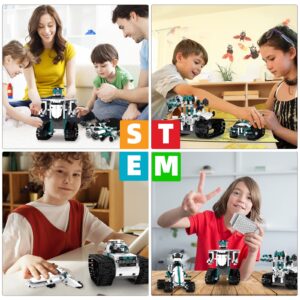 Suplanet STEM Robot Toys for 8-14, 12 in 1 Remote Control Robot Toys for Kids, Programmable Building Robot Kit Birthday Present for Science Educational(469 Pcs)