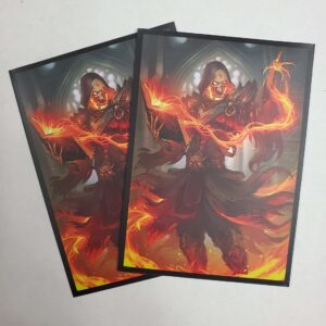 Fantasy North - Cinderbones - The Risen Flame - 100 Smooth Matte TCG Trading Card Sleeves - Fits Magic MTG Commander Pokemon and Other Card Games - Playing Card Sleeves