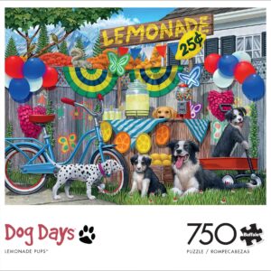 Buffalo Games - Sergio/Art Beats Studio - Lemonade Pups - 750 Piece Jigsaw Puzzle for Adults Challenging Puzzle Perfect for Game Nights - Finished Puzzle Size is 24.00 x 18.00