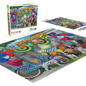 Buffalo Games - Sergio/Art Beats Studio - Lemonade Pups - 750 Piece Jigsaw Puzzle for Adults Challenging Puzzle Perfect for Game Nights - Finished Puzzle Size is 24.00 x 18.00