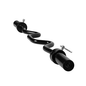 CAP Barbell Olympic Super Curl Bar, Black New Version, 48-Inch (OBIS-48B)