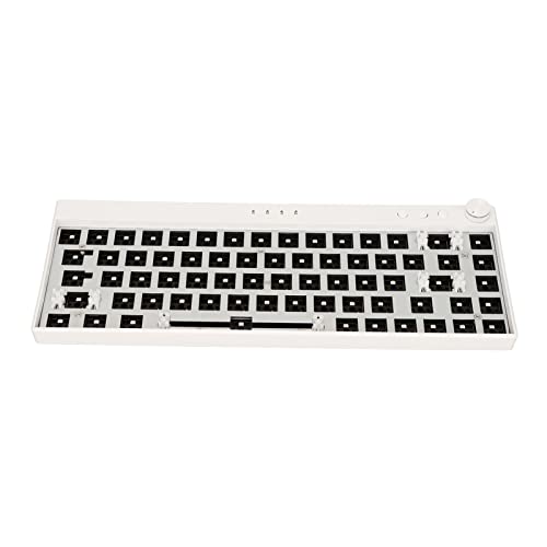 Yoidesu RGB Mechanical Keyboard DIY Kit, 68 Keys Hot Swappable Modular Custom Keyboard, 3Pin/5Pin Switch, Wireless 2.4G/Bluetooth/Type C Wired Gaming Keyboard(White)