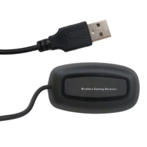 wireless usb gaming receiver adapter for microsoft xbox 360 controllers, desktop pc laptop gaming adapter for windows pc