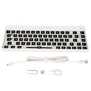 Yoidesu RGB Mechanical Keyboard DIY Kit, 68 Keys Hot Swappable Modular Custom Keyboard, 3Pin/5Pin Switch, Wireless 2.4G/Bluetooth/Type C Wired Gaming Keyboard(White)