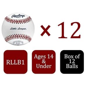 Rawlings | Little League Baseballs | Competition Grade | RLLB1 | Youth/14U | 12 Count White