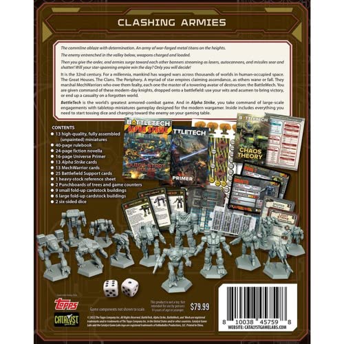 Catalyst Game Labs BattleTech Alpha Strike Box Set – Sci-Fi Mech Miniatures Wargaming - Fast Play Starter Set for Strategy Game Enthusiasts, Brown