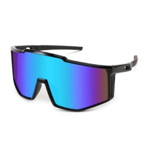 Karsaer Vision Sports Sunglasses Wraparound Glasses 80s Visor Shield Baseball Sunglasses for Youth Kids Teens Boys Girls 8-16