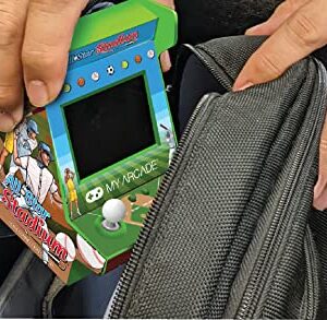 My Arcade All Star Stadium Nano Player- Portable Mini Arcade Machine with 207 Retro Games, 2.4" Screen, Green, Tiny Arcade