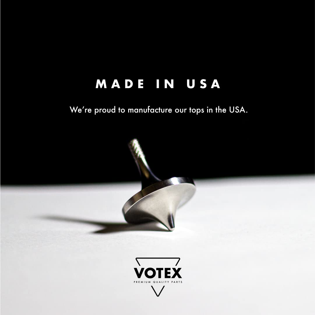 Votex - Made in USA - Timeless Spin CNC Stainless Steel Metal Spinning Top