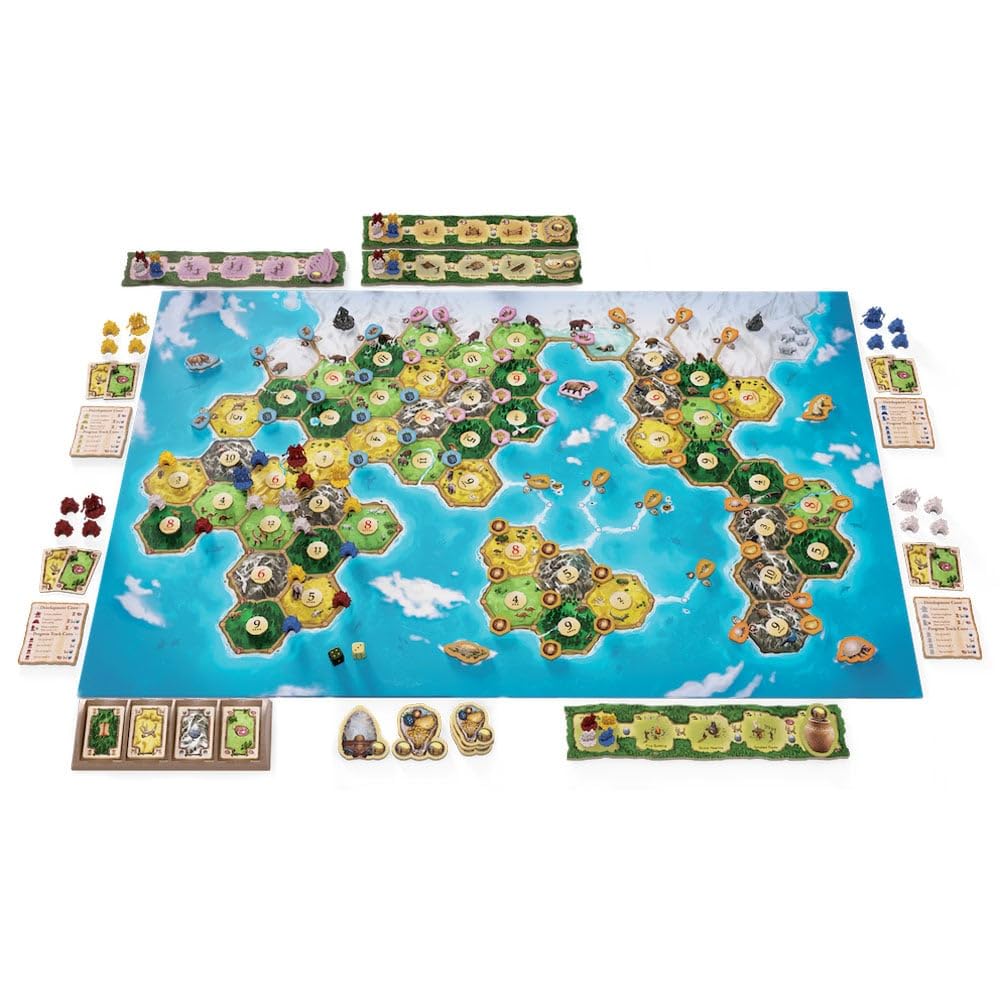 CATAN Dawn of Humankind Board Game - Embark on Humanity's Greatest Journey! Strategy Game, Family Game for Kids & Adults, Ages 12+, 3-4 Players, 90 Minute Playtime, Made by Catan Studio