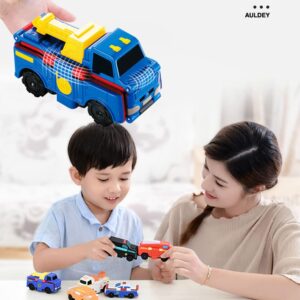 Anti-Reverse Car Toy Set, 2022 New Reverse Car Toy Set, Transforming Toys Car, Children's Creative Mini Transforming Car, 2-in-1 Flip Transformation Cars Toys Convert Two Forms in 3 Seconds (B)