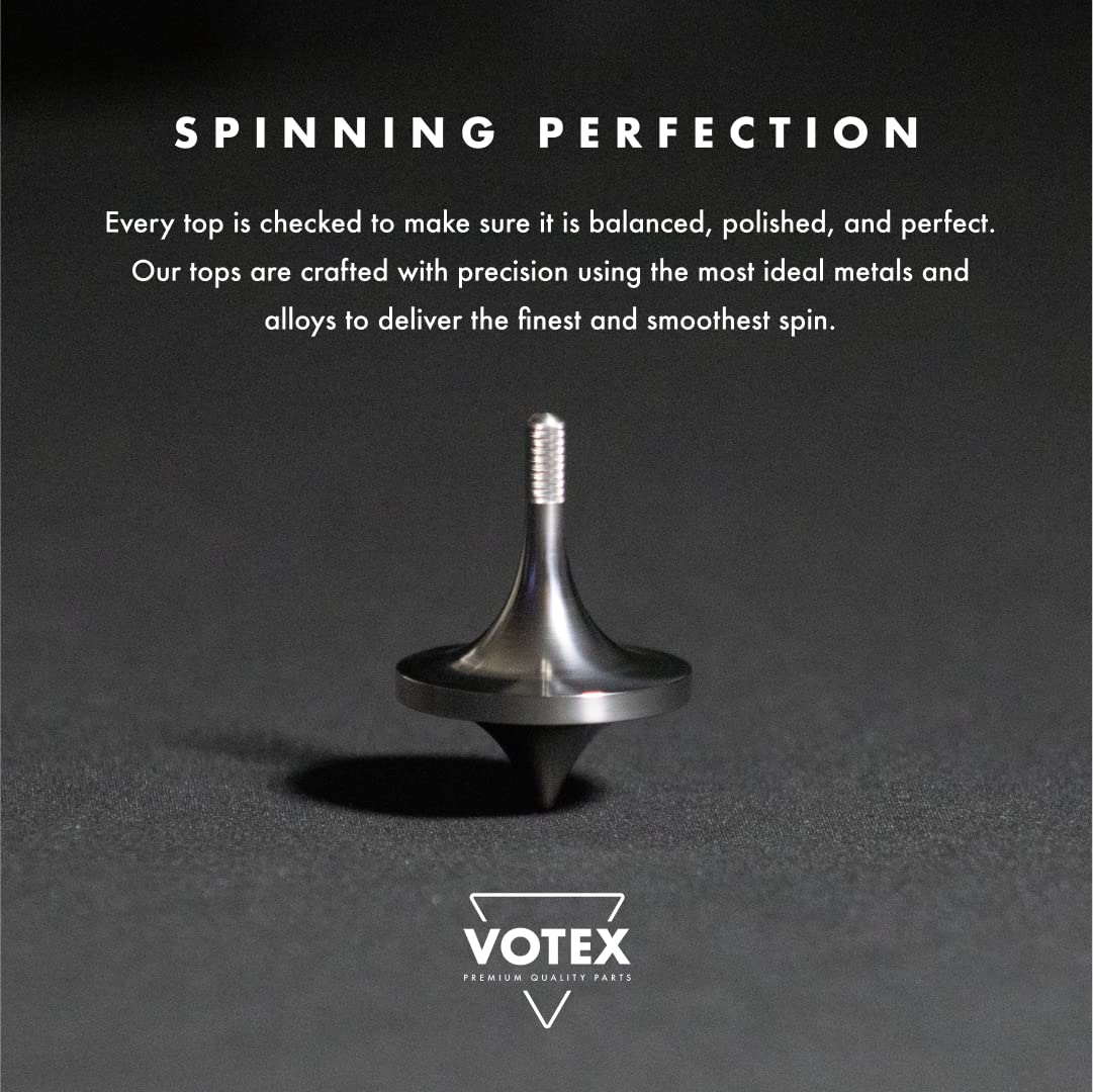 Votex - Made in USA - Timeless Spin CNC Stainless Steel Metal Spinning Top