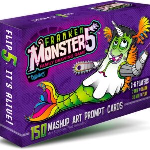 Frankenstein Monsters Drawing Game for Creative Family Fun! 150 Art Prompts Cards to Doodle Monster Mashup Artwork! Gift for Artists Kids, Teens to Boost Imagination Play & Creativity!