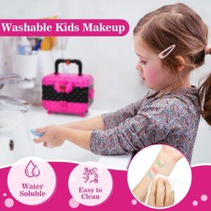 Kids Makeup Kit Girl Toys - Washable Makeup Kit for Kids Real Make up Set Little Girls Makeup for Kids Children Princess Toddlers Christmas Birthday Gift Presents Toys for Girls 3 4 5 6 7 8 Year Old