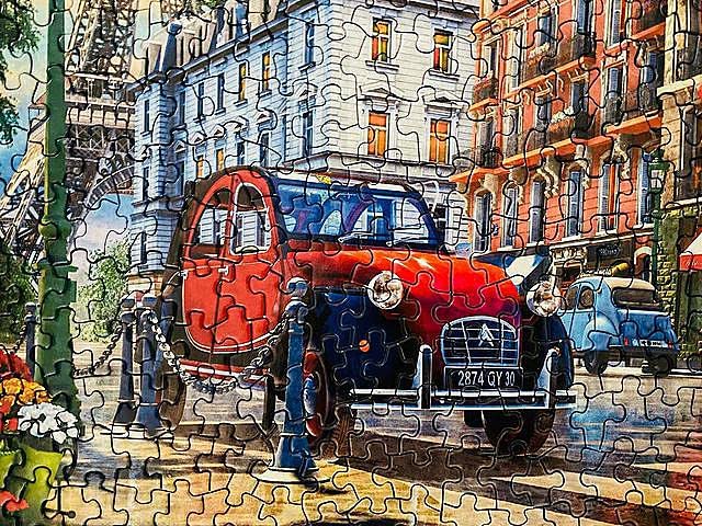 Majestic by Springbok 1000 Piece Jigsaw Puzzle Paris Street Life - Made in USA - Compact Box