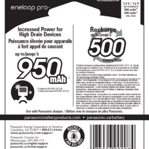 Panasonic eneloop pro AAA High Capacity Batteries (8-pack) and Battery Storage Cases (6-pack)