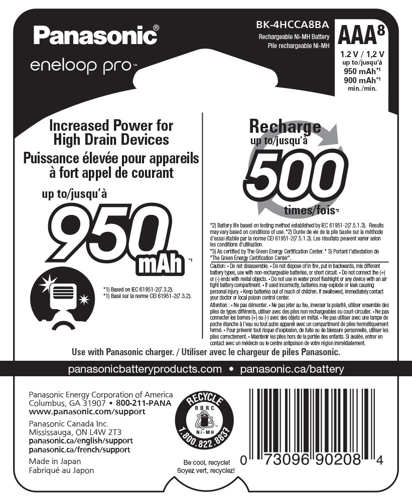 Panasonic eneloop pro AAA High Capacity Batteries (8-pack) and Battery Storage Cases (6-pack)