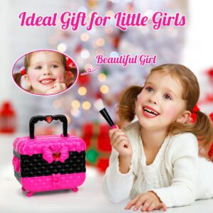 Kids Makeup Kit Girl Toys - Washable Makeup Kit for Kids Real Make up Set Little Girls Makeup for Kids Children Princess Toddlers Christmas Birthday Gift Presents Toys for Girls 3 4 5 6 7 8 Year Old