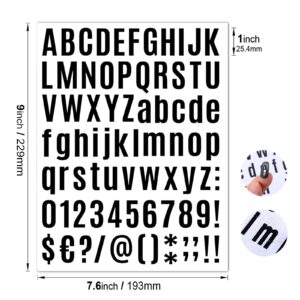 12 Sheets Alphabet Stickers 864 Alphabet Stickers Vinyl Self-Adhesive Number Alphabet Vinyl Stickers, Mailbox Numbers Labels DIY Crafts Art Making, Decals for Sign,Notebook, Classroom Decor, Door