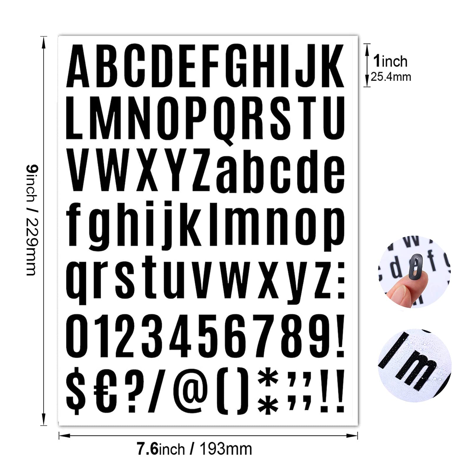 12 Sheets Alphabet Stickers 864 Alphabet Stickers Vinyl Self-Adhesive Number Alphabet Vinyl Stickers, Mailbox Numbers Labels DIY Crafts Art Making, Decals for Sign,Notebook, Classroom Decor, Door