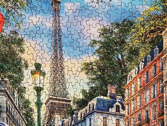 Majestic by Springbok 1000 Piece Jigsaw Puzzle Paris Street Life - Made in USA - Compact Box