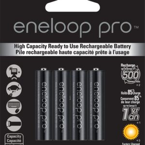 Panasonic eneloop pro AAA High Capacity Batteries (8-pack) and Battery Storage Cases (6-pack)