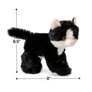 Jolitee Kitten Cat Collection Small Plush Stuffed Animal 8 inch (Tuxedo)