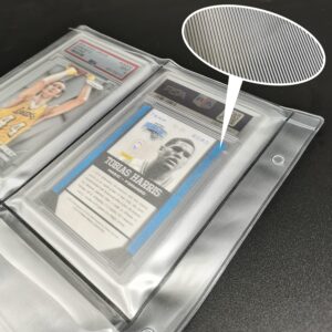 Graded Card Slab Binder Pages for Storage & Display, Compatible with 40 PSA, BGS, BCCG, CGC Graded Sports Cards, Also Fit One-Touch Magnetic Card Holders, 10 Pages (Card & Case Not Include)