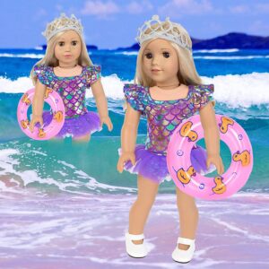 25pc 18 inch Girl Doll Clothes and Accessories Travel Case Luggage School Play Set with Pillow Camera Sunglasses for 18 inch Dolls Travel Storage for Girls (No Doll)