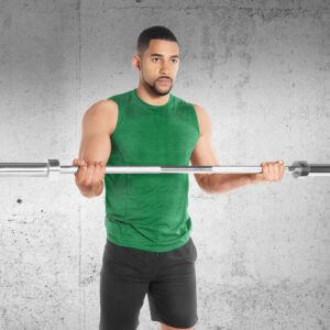 CAP Barbell 5-Foot Solid Olympic Bar, Chrome (2-Inch) (OBIS-60)