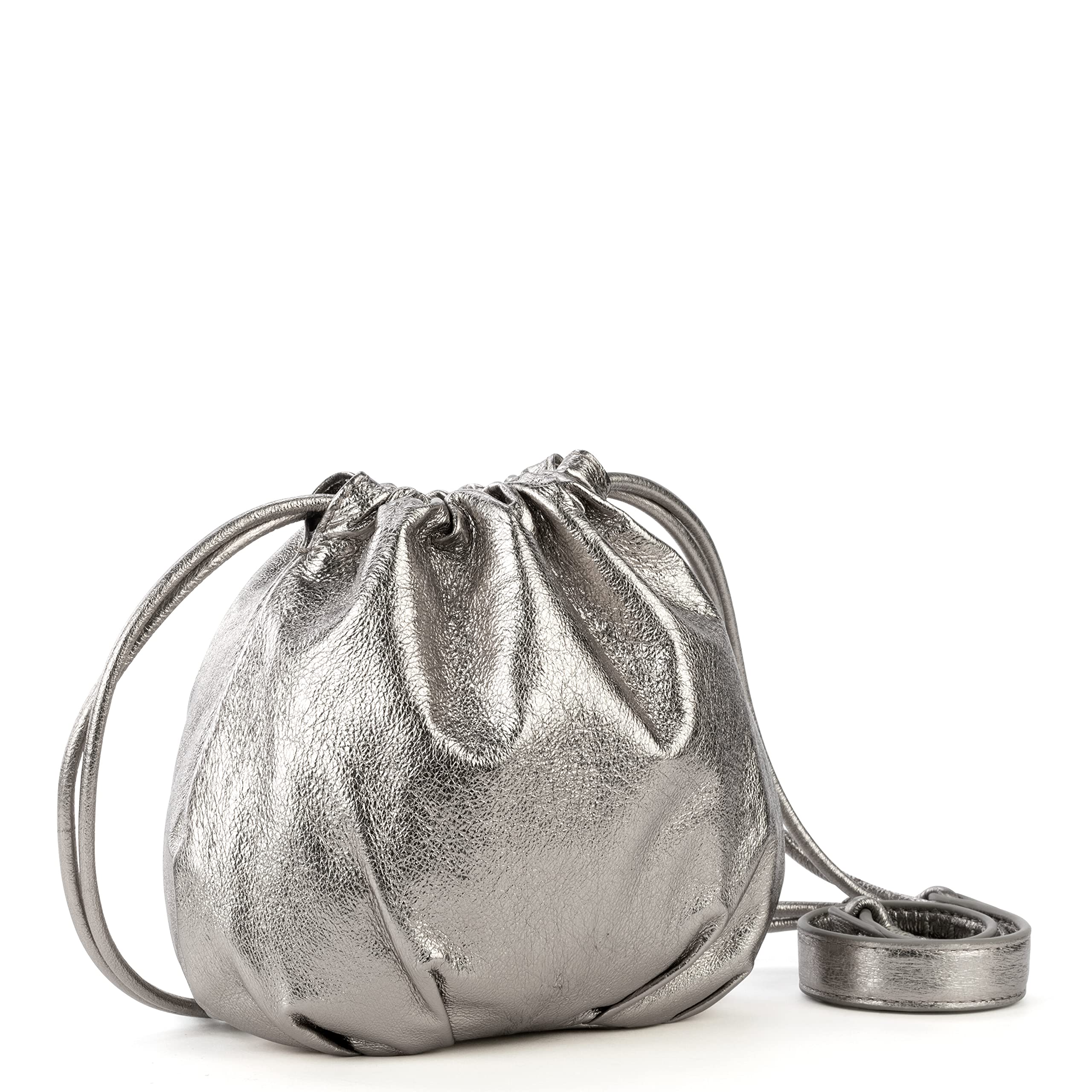 The Sak Lorelie Drawstring Crossbody Bag in Leather, Multi-Use Design