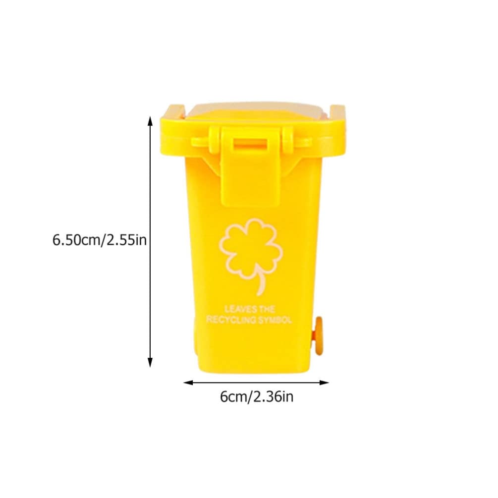 Yardwe Mini Trash Can Toy, 12PCS Plastic Push Vehicles Garbage Cans Curbside Vehicle Garbage Bin Kids Push Toy