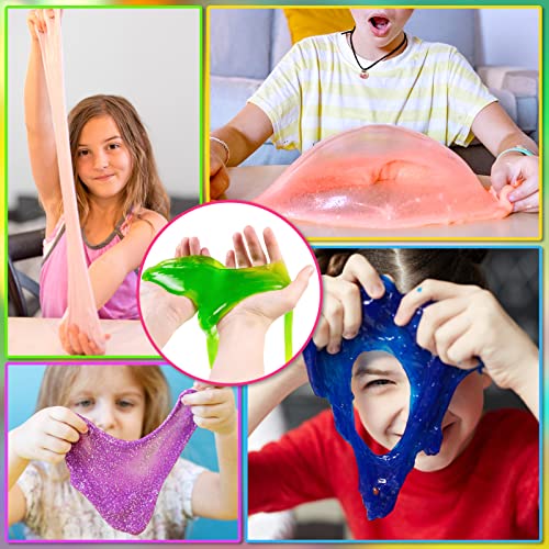 ESSENSON 34 Cups Slime Kit for Girls Boys, DIY Slime Kit Gifts for 6 7 8 9 10+ Year Old, Butter Slime, Jumbo Slime Party Favors Gift, Crystal Slime Making Kit for Girls 10-12