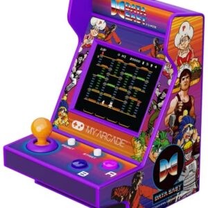 MY ARCADE Data East Hits Pico Player - Game for Kids and Adults, 3.75" Fully Playable Portable Tiny Arcade Machine with 108 Retro Games, 2" Screen Color Display, Battery Powered, Purple, Small