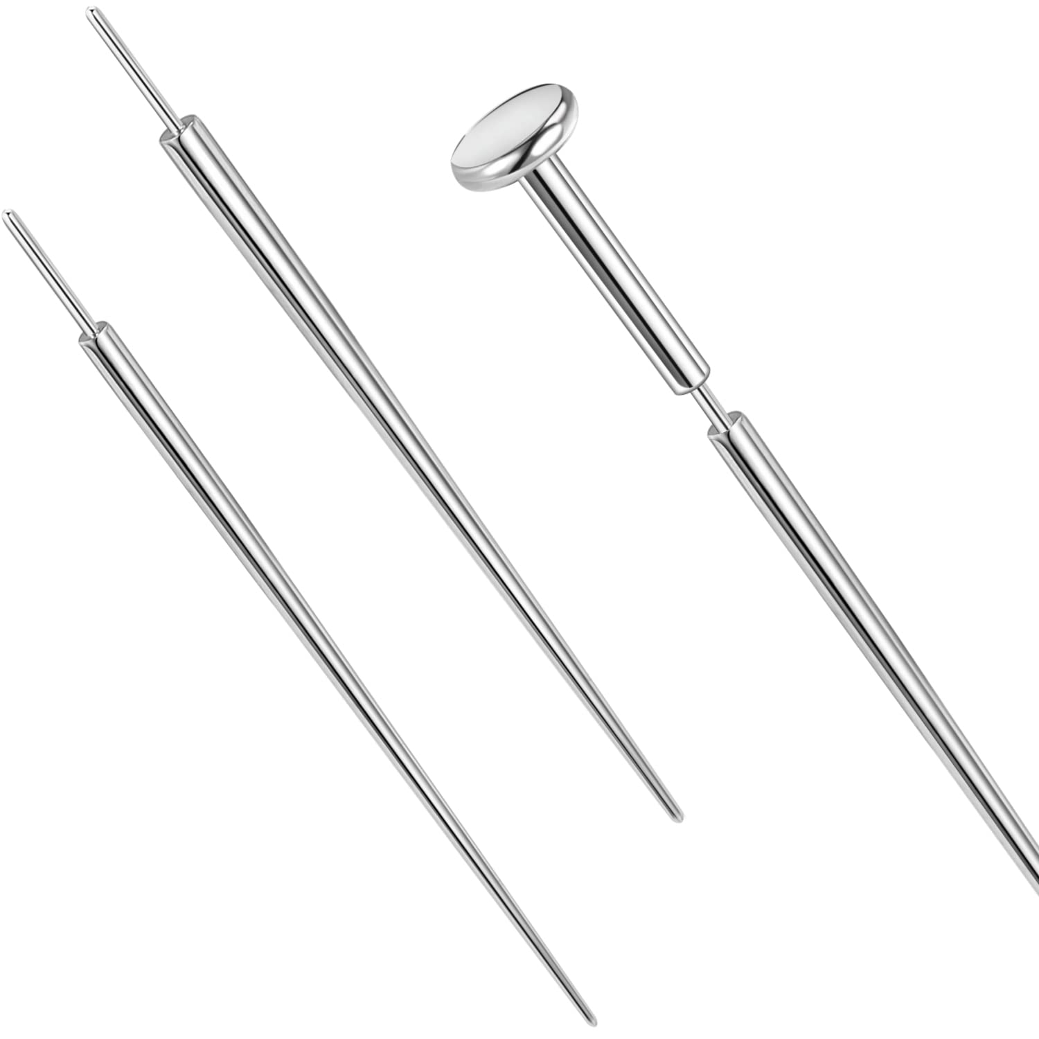 PunkTracker 14g/16g/18g/20g ASTM F136 Titanium Piercing Kit Taper Insertion Pin for Threadless Push In Tragus Helix Lip Nose Helix Piercing Jewelry Cartilage Earrings Labret Studs Nose Stud Stretcher