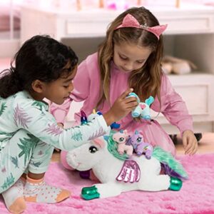 MindSprout Unicorn Mommy Stuffed with 4 Babies Inside her Tummy, for Girls 3 4 5 6 7 8 Years Old, Best Birthday Gifts, Animals Toy